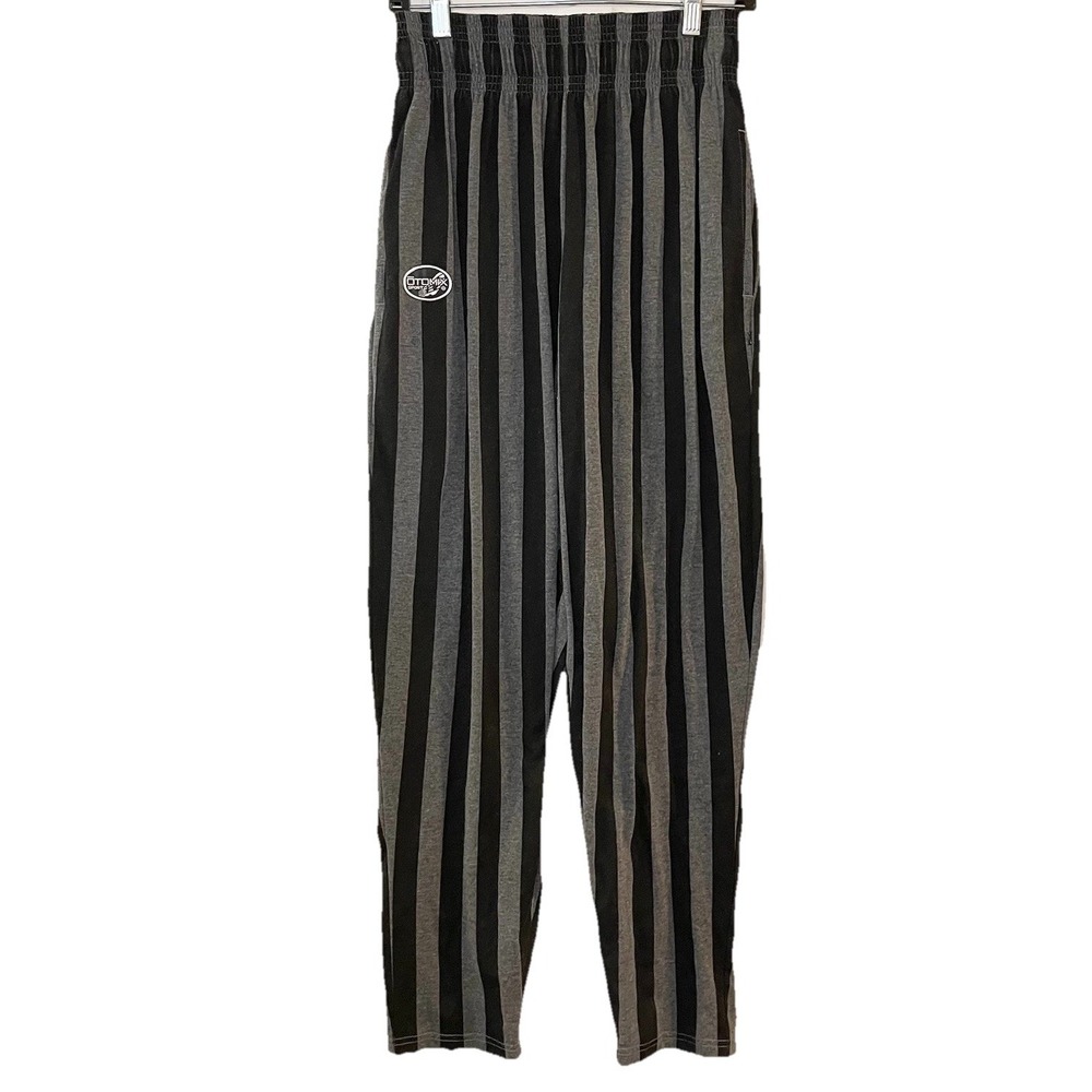 Vintage Otomix Pants Men's S Stripe Gray Black Bodybuilding Workout Parachute